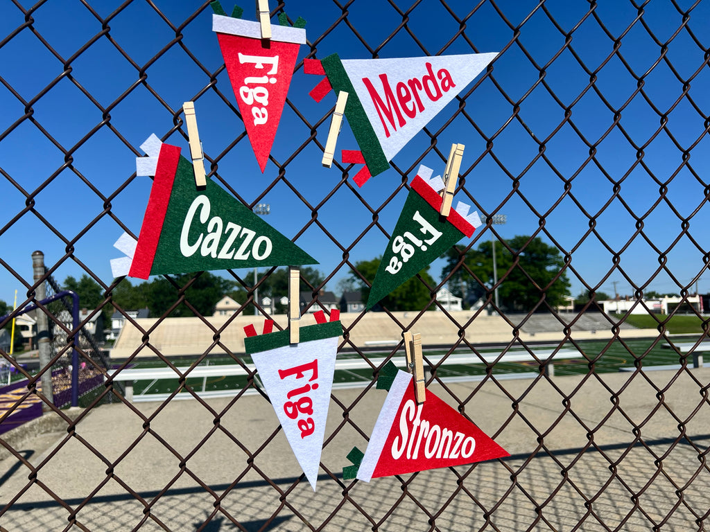 Italian Slang Pennant Flags