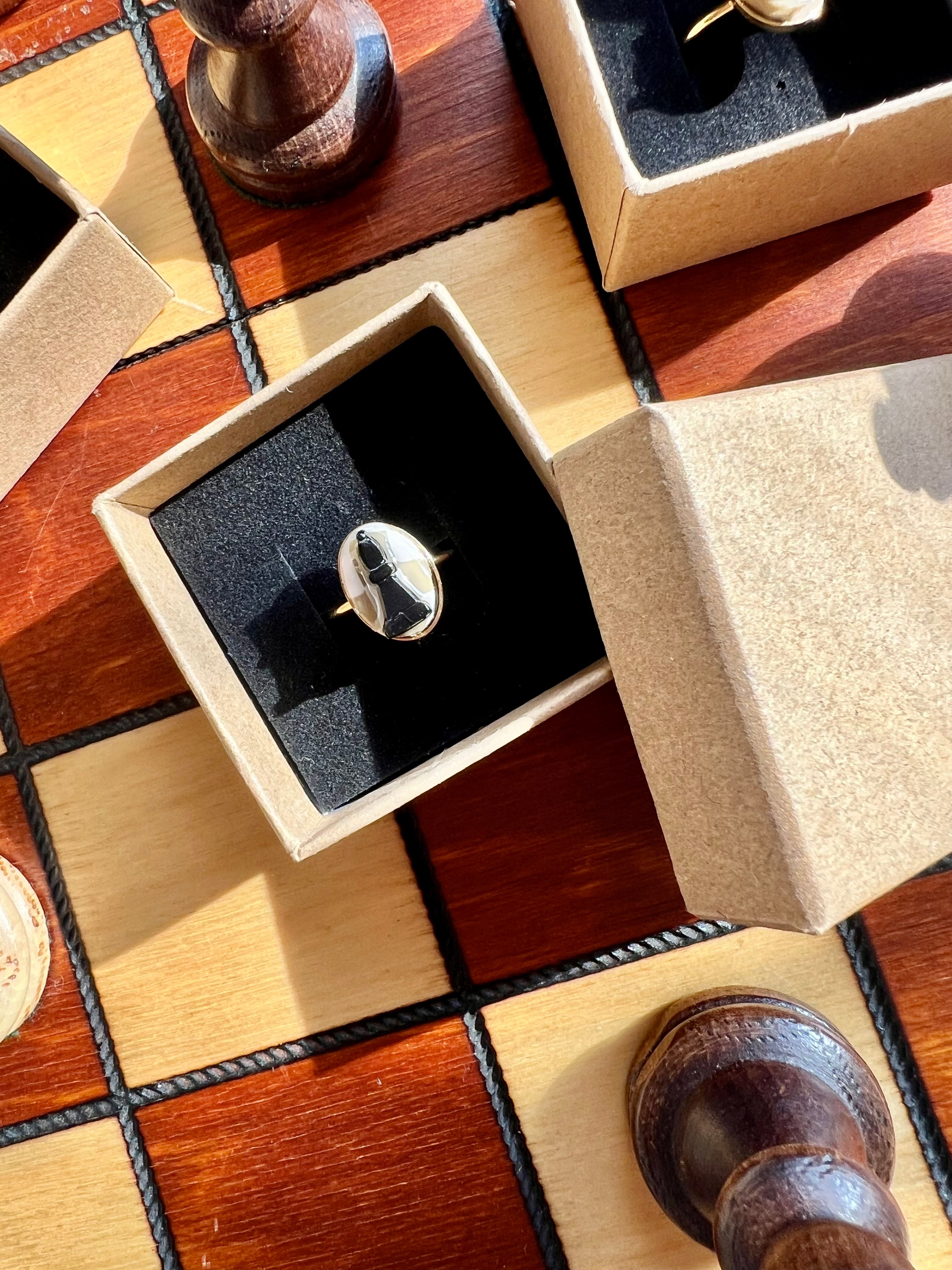 Chess Set Cameo Rings