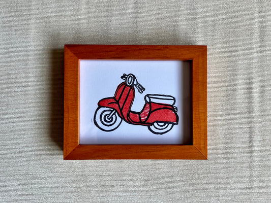 Vespa Mini Print - Framed