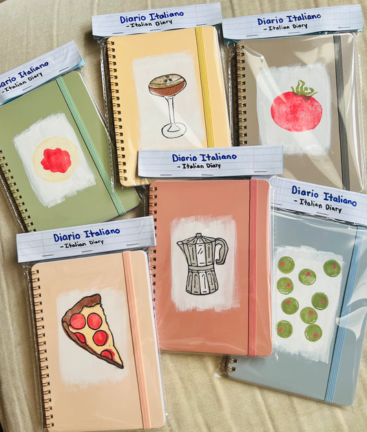 Hand-stamped Italian Diaries